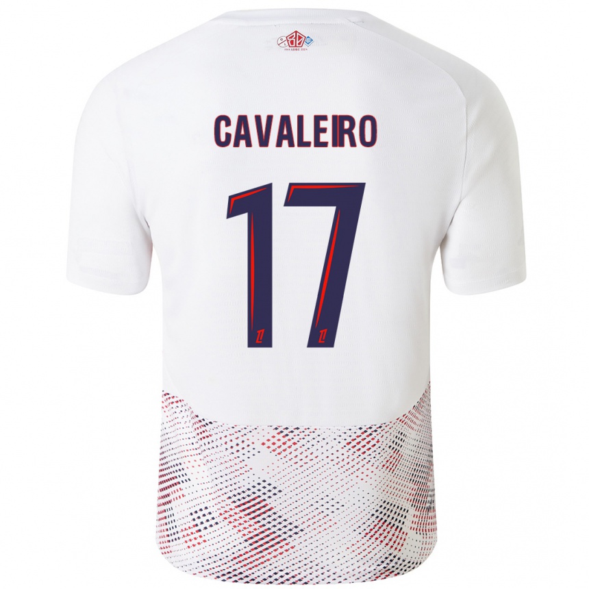 Women Football Ivan Cavaleiro #17 White Royal Blue Away Jersey 2024/25 T-Shirt Nz