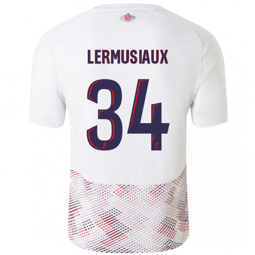 Women Football Chrystal Lermusiaux #34 White Royal Blue Away Jersey 2024/25 T-Shirt Nz