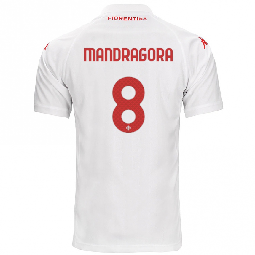 Women Football Rolando Mandragora #8 White Away Jersey 2024/25 T-Shirt Nz