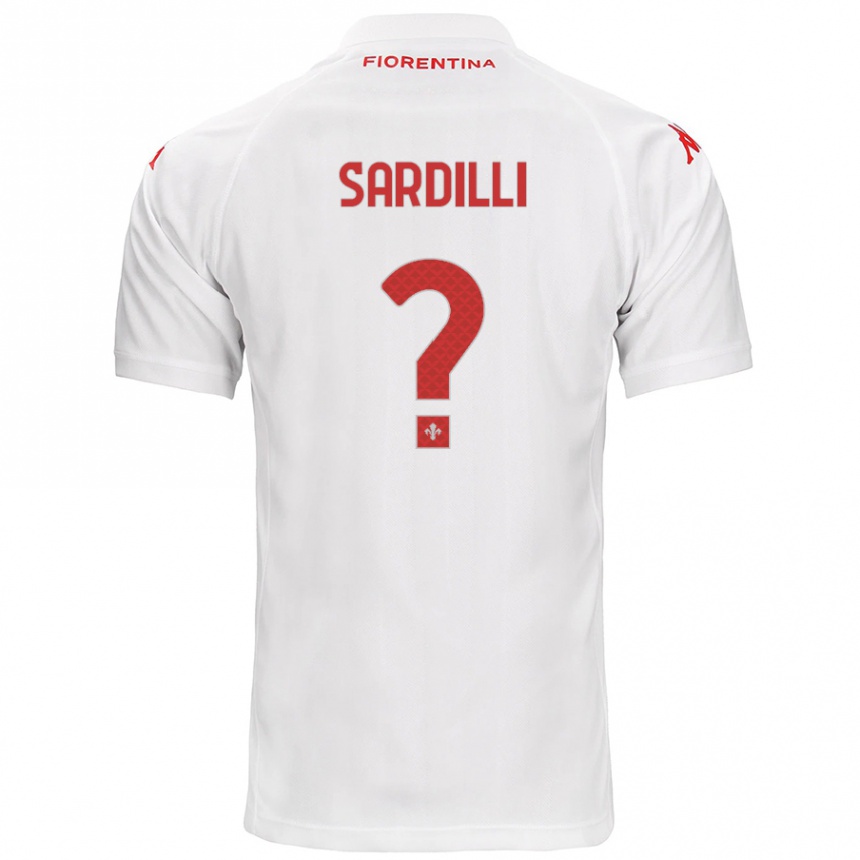 Women Football Davide Sardilli #0 White Away Jersey 2024/25 T-Shirt Nz