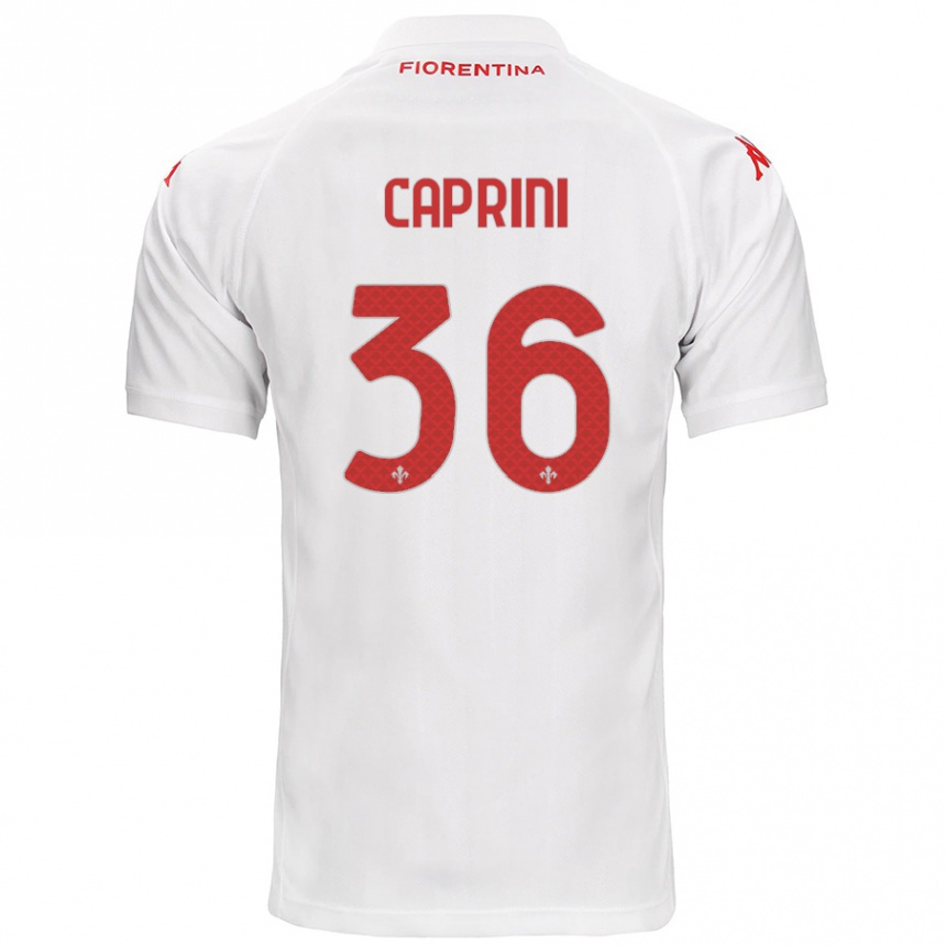 Women Football Maat Daniel Caprini #36 White Away Jersey 2024/25 T-Shirt Nz