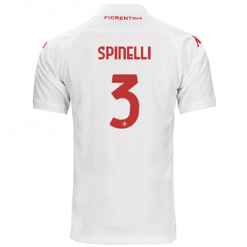 Women Football Giorgia Spinelli #3 White Away Jersey 2024/25 T-Shirt Nz