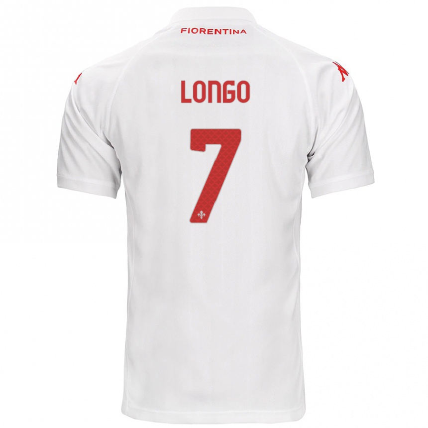 Women Football Miriam Longo #7 White Away Jersey 2024/25 T-Shirt Nz