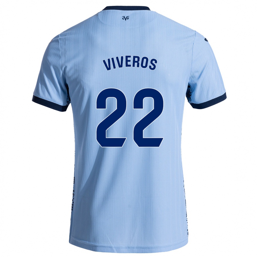 Women Football Facundo Viveros #22 Sky Blue Away Jersey 2024/25 T-Shirt Nz