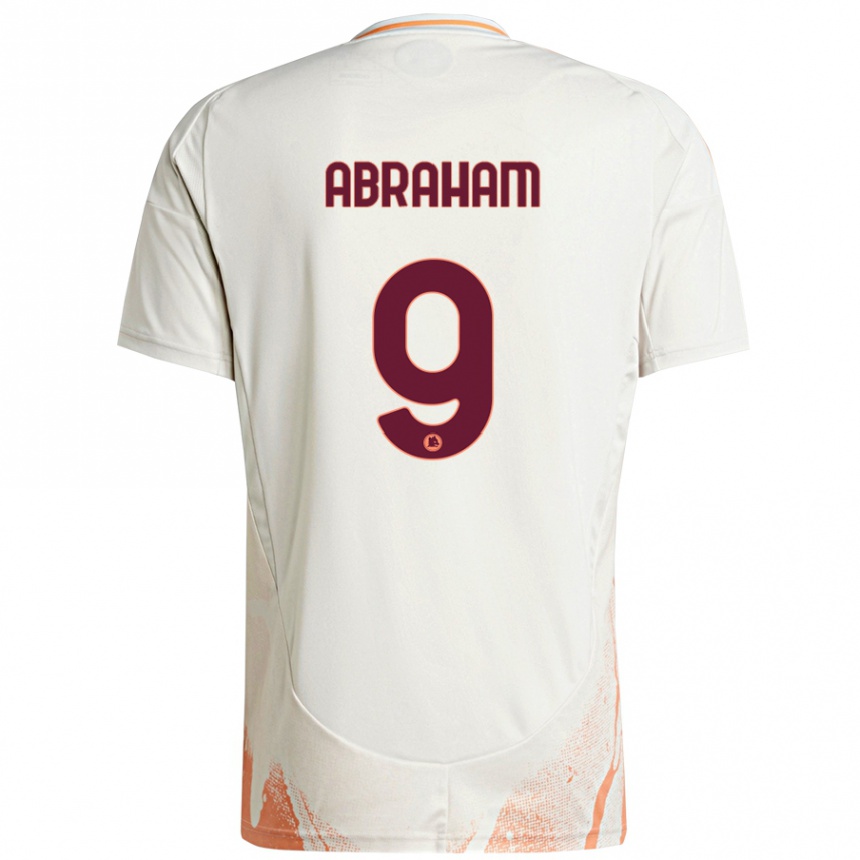 Women Football Tammy Abraham #9 Cream White Orange Away Jersey 2024/25 T-Shirt Nz