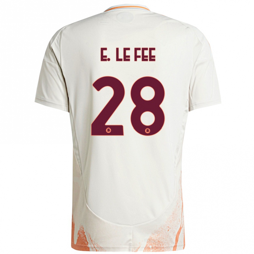 Women Football Enzo Le Fée #28 Cream White Orange Away Jersey 2024/25 T-Shirt Nz