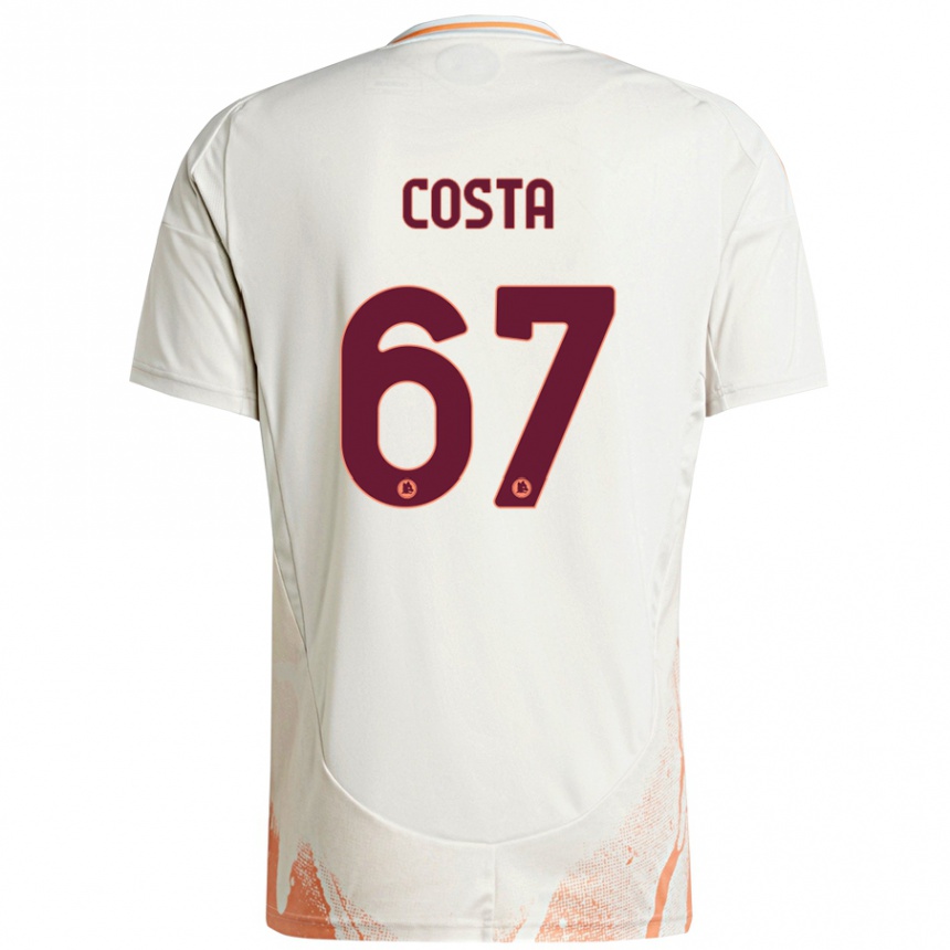 Women Football João Costa #67 Cream White Orange Away Jersey 2024/25 T-Shirt Nz