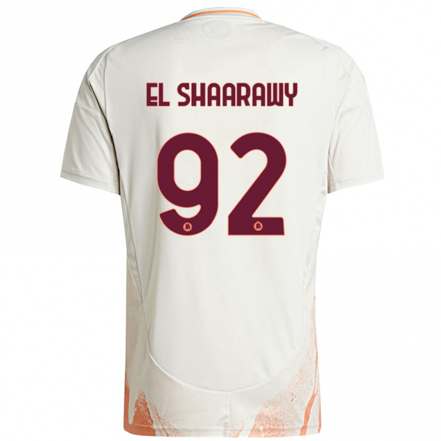 Women Football Stephan El Shaarawy #92 Cream White Orange Away Jersey 2024/25 T-Shirt Nz