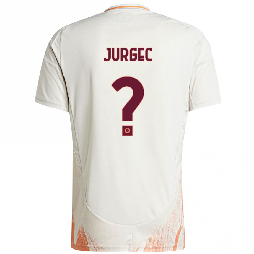 Women Football Jan Jurgec #0 Cream White Orange Away Jersey 2024/25 T-Shirt Nz