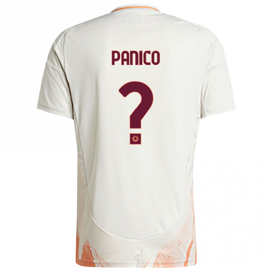 Women Football Francesco Panico #0 Cream White Orange Away Jersey 2024/25 T-Shirt Nz