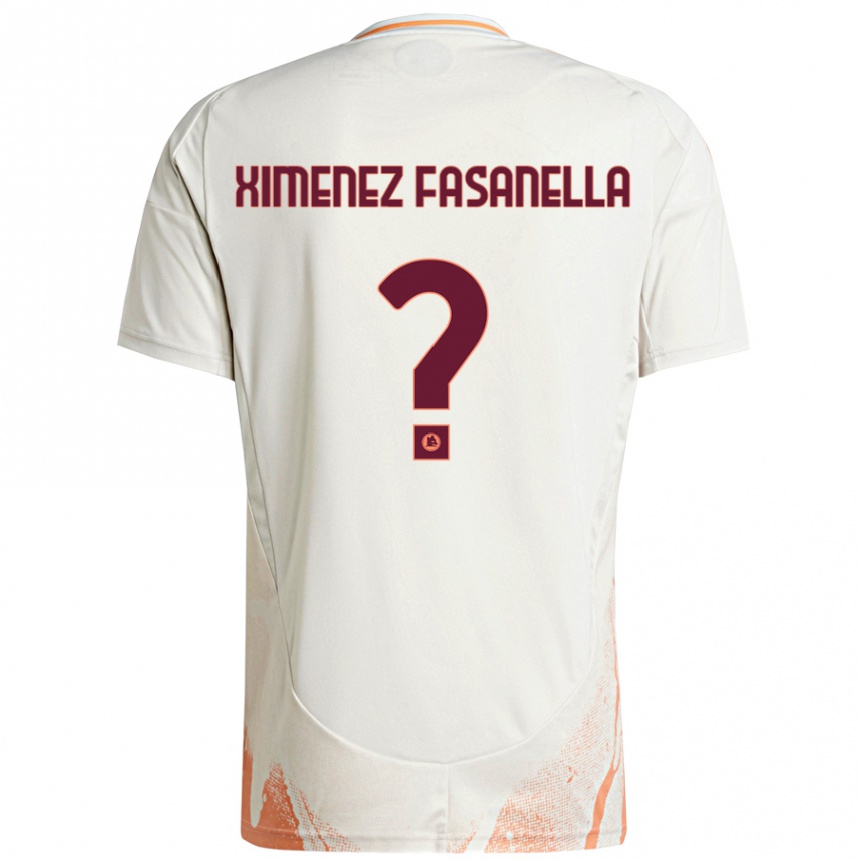 Women Football Rafael Ximenez Fasanella #0 Cream White Orange Away Jersey 2024/25 T-Shirt Nz