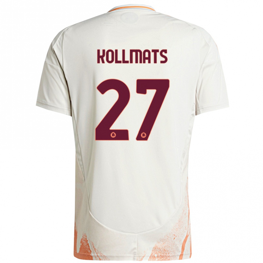 Women Football Beata Kollmats #27 Cream White Orange Away Jersey 2024/25 T-Shirt Nz