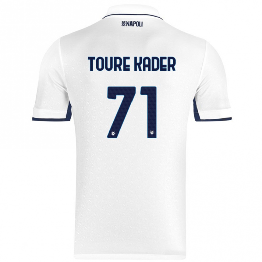 Women Football Aziz Toure Kader #71 White Royal Blue Away Jersey 2024/25 T-Shirt Nz