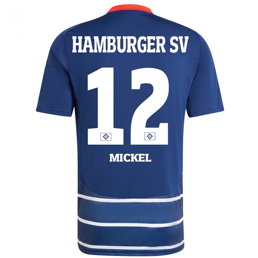 Women Football Tom Mickel #12 Dark Blue Away Jersey 2024/25 T-Shirt Nz