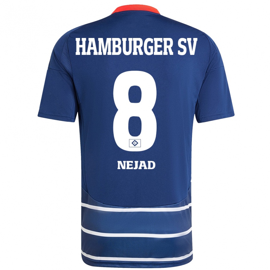 Women Football Milad Nejad #8 Dark Blue Away Jersey 2024/25 T-Shirt Nz