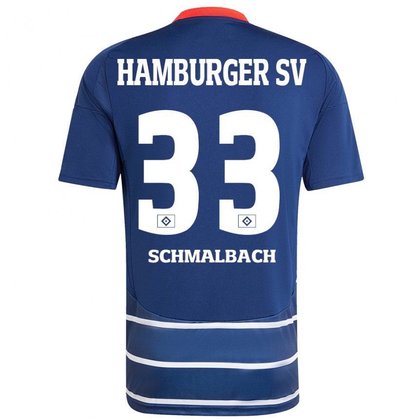 Women Football Sebastian Schmalbach #33 Dark Blue Away Jersey 2024/25 T-Shirt Nz