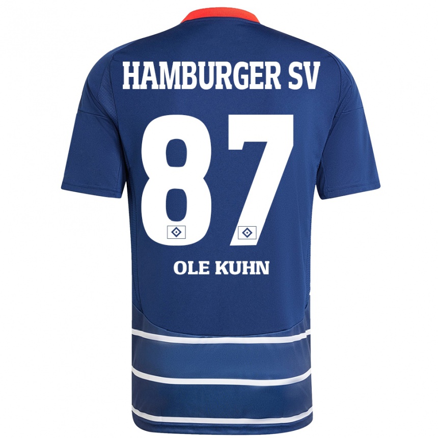 Women Football Niklas Ole Kühn #87 Dark Blue Away Jersey 2024/25 T-Shirt Nz