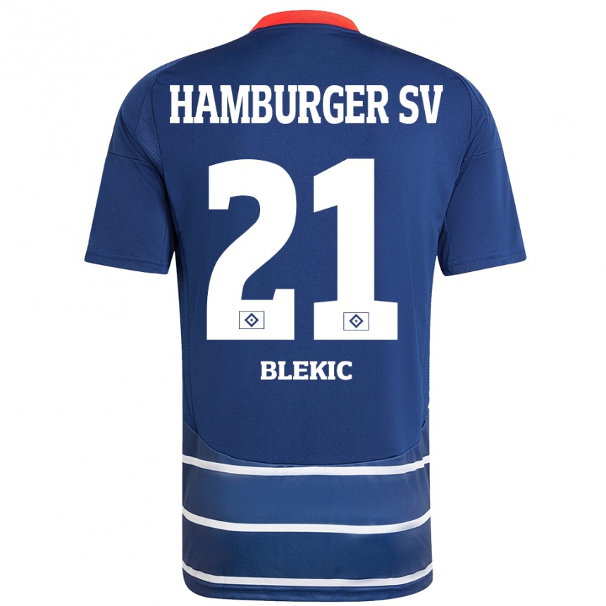 Women Football Romeo Blekic #21 Dark Blue Away Jersey 2024/25 T-Shirt Nz