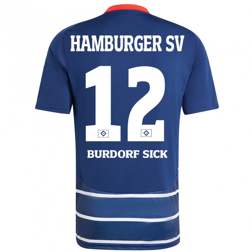 Women Football Emma Burdorf-Sick #12 Dark Blue Away Jersey 2024/25 T-Shirt Nz