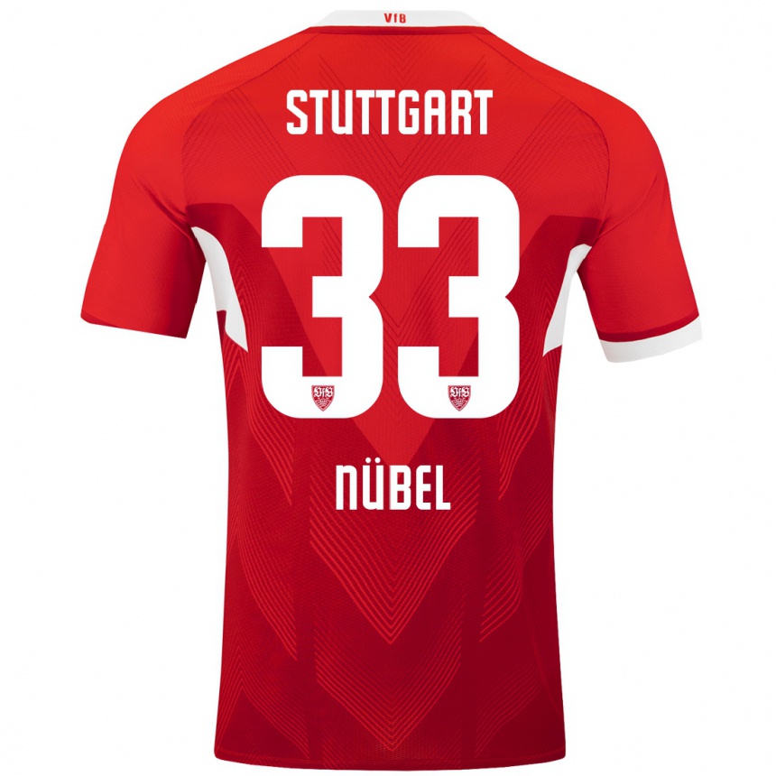 Women Football Alexander Nübel #33 Red White Away Jersey 2024/25 T-Shirt Nz