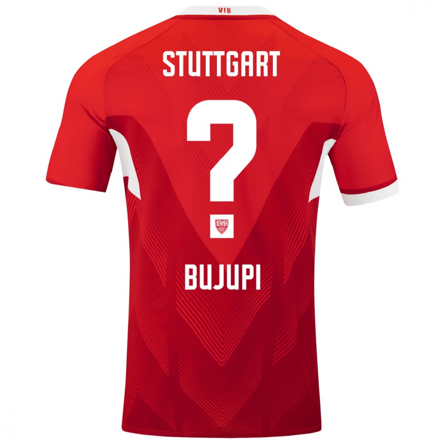 Women Football Eliot Bujupi #0 Red White Away Jersey 2024/25 T-Shirt Nz