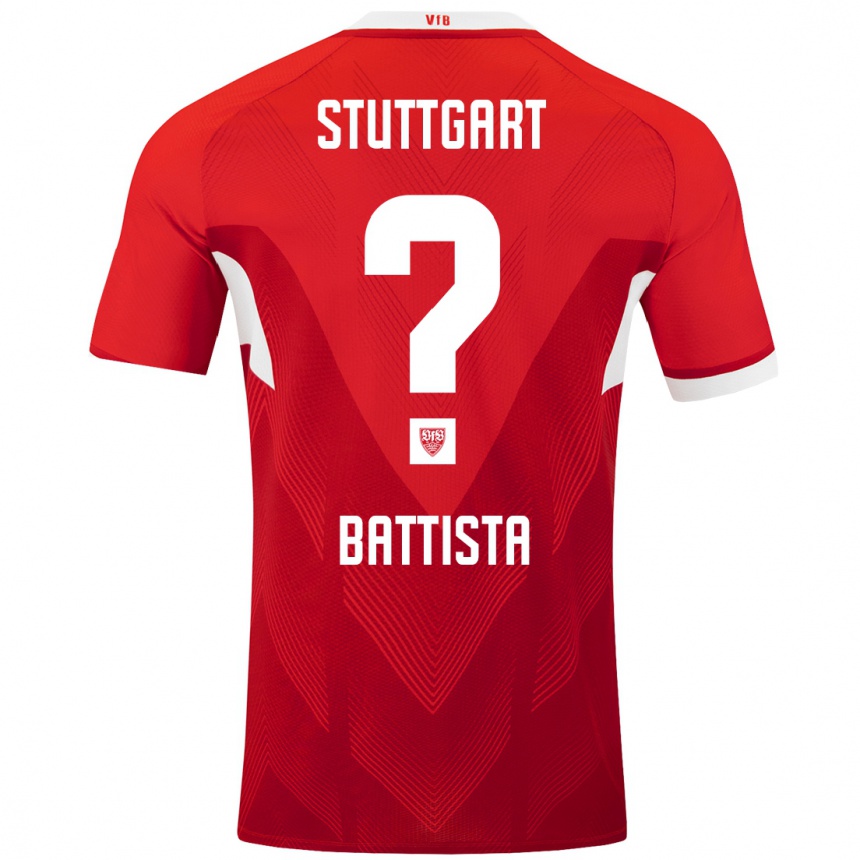 Women Football Luca Battista #0 Red White Away Jersey 2024/25 T-Shirt Nz