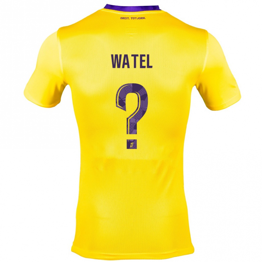 Women Football Kylian Watel #0 Yellow Purple Away Jersey 2024/25 T-Shirt Nz