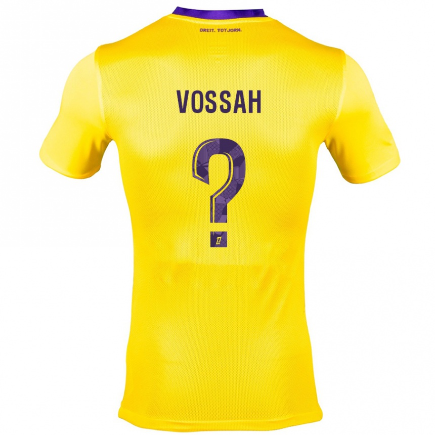 Women Football Alexis Vossah #0 Yellow Purple Away Jersey 2024/25 T-Shirt Nz