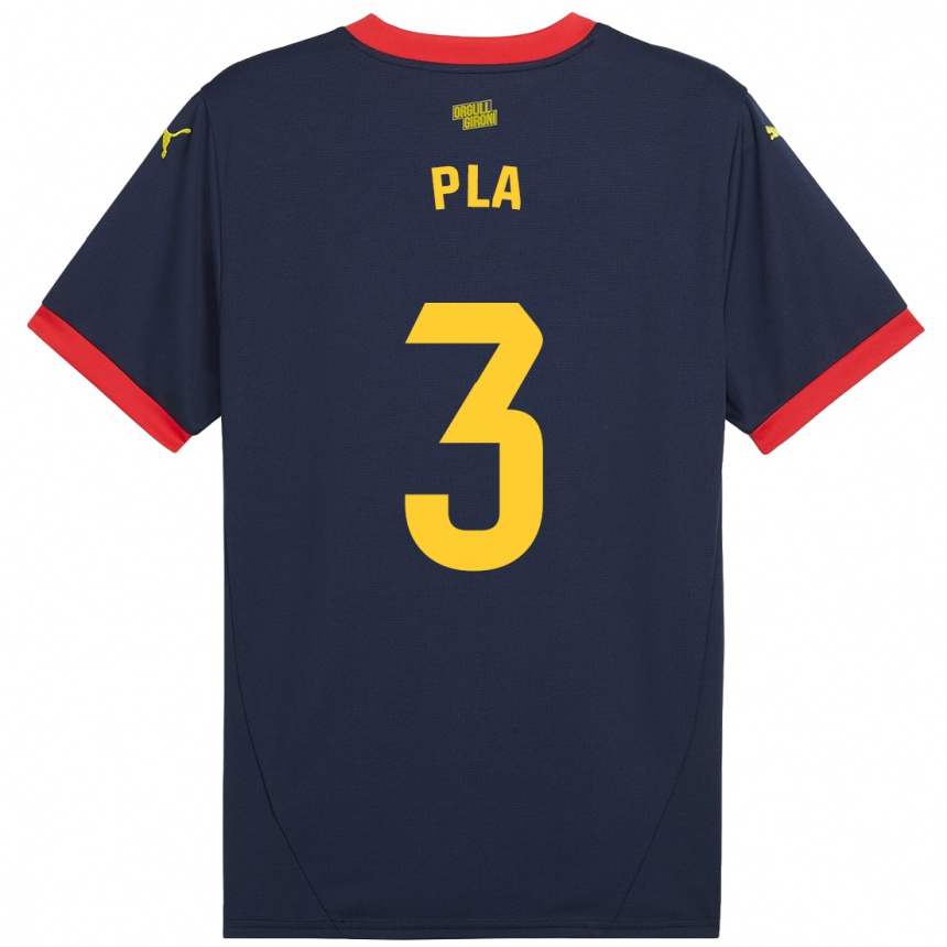 Women Football Marta Pla #3 Navy Red Away Jersey 2024/25 T-Shirt Nz