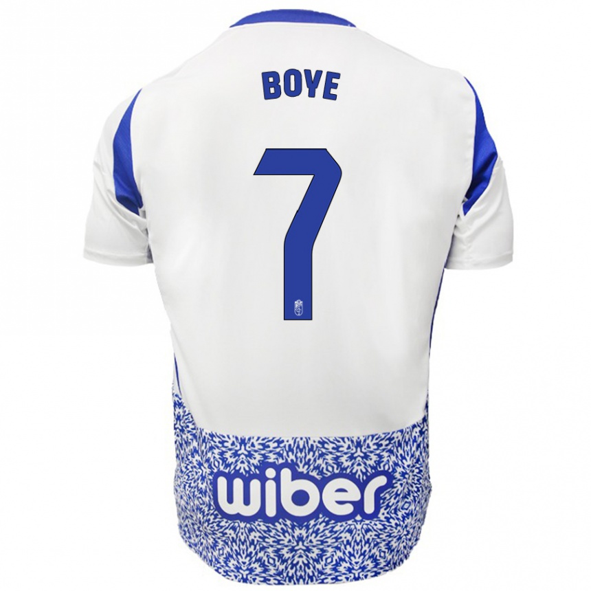 Women Football Lucas Boyé #7 White Blue Away Jersey 2024/25 T-Shirt Nz