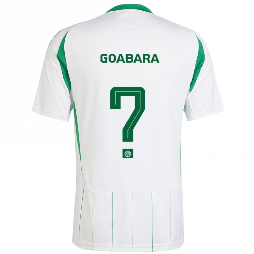 Women Football Ibrahim Goabara #0 White Green Away Jersey 2024/25 T-Shirt Nz