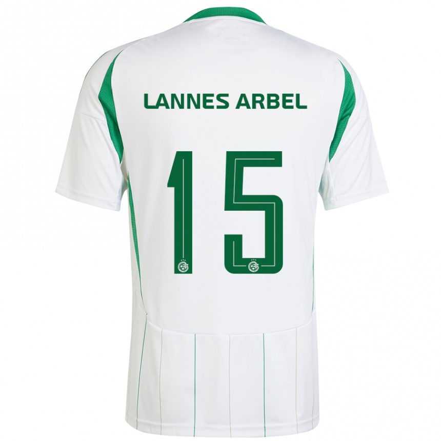 Women Football Tomer Lannes Arbel #15 White Green Away Jersey 2024/25 T-Shirt Nz