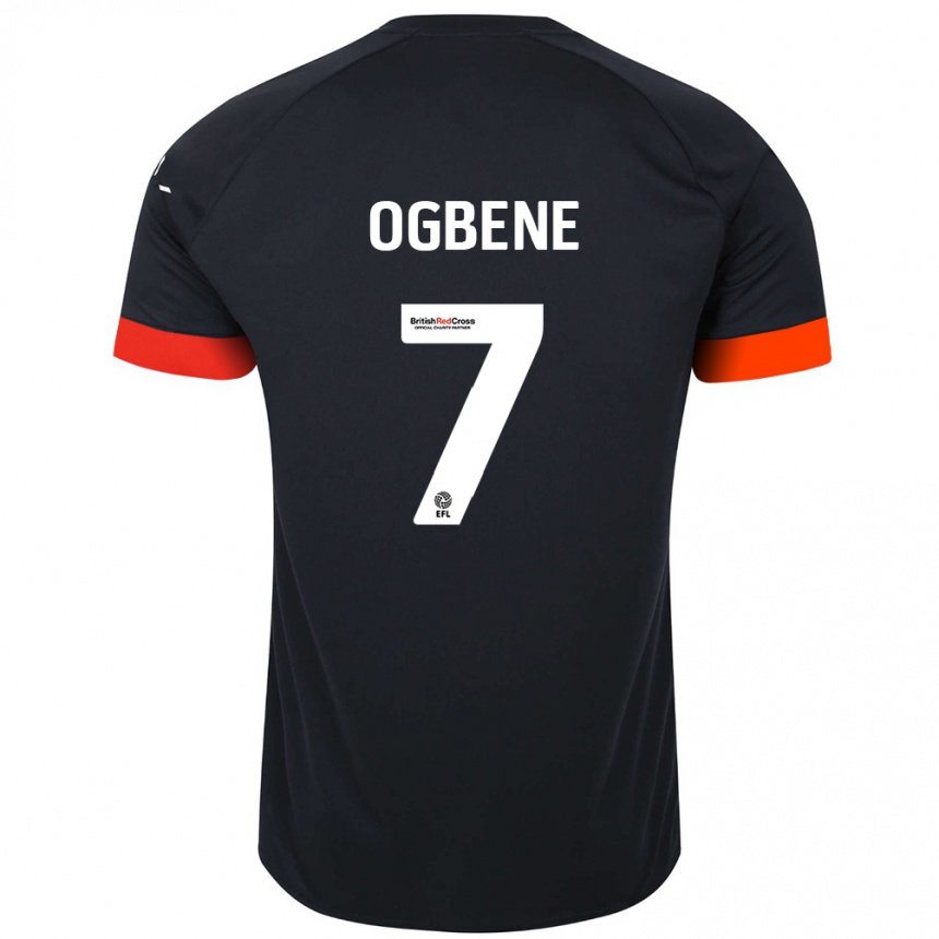 Women Football Chiedozie Ogbene #7 Black Orange Away Jersey 2024/25 T-Shirt Nz