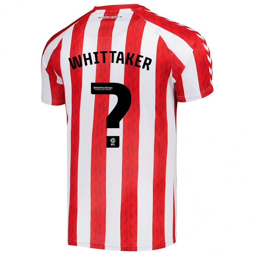 Kids Football Jack Whittaker #0 Red White Home Jersey 2024/25 T-Shirt Nz