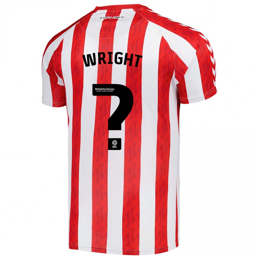 Kids Football Ryan Wright #0 Red White Home Jersey 2024/25 T-Shirt Nz