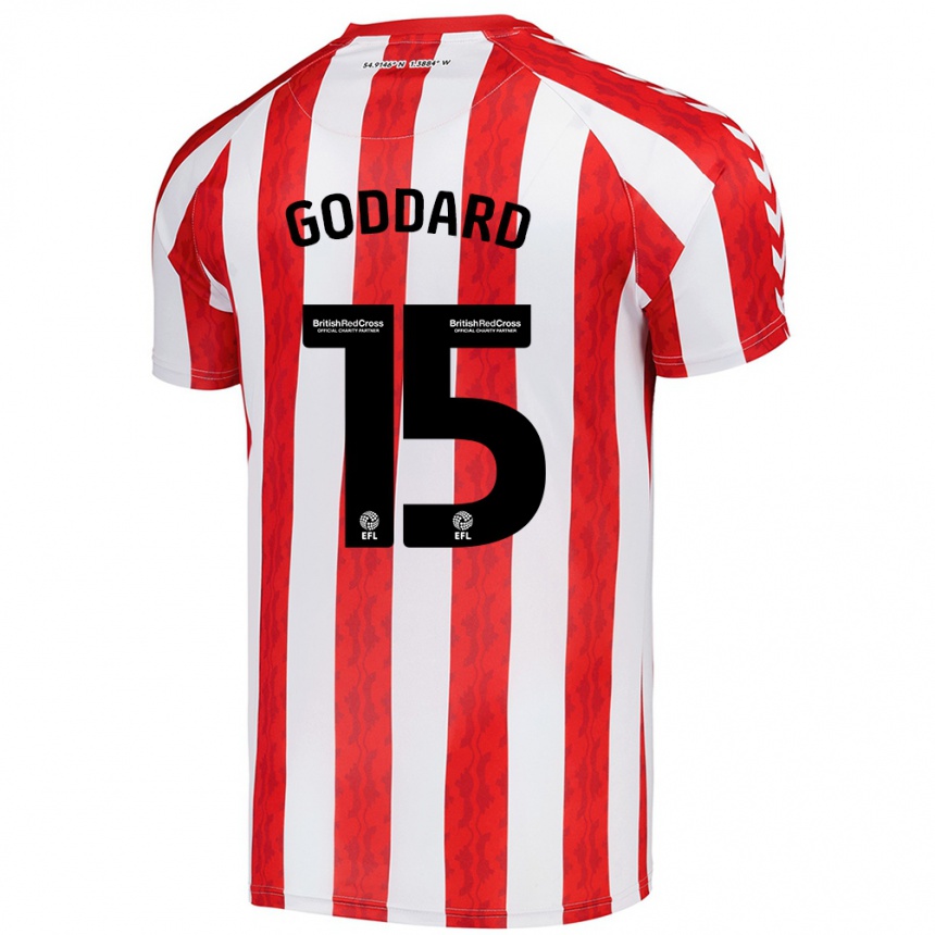 Kids Football Amy Goddard #15 Red White Home Jersey 2024/25 T-Shirt Nz