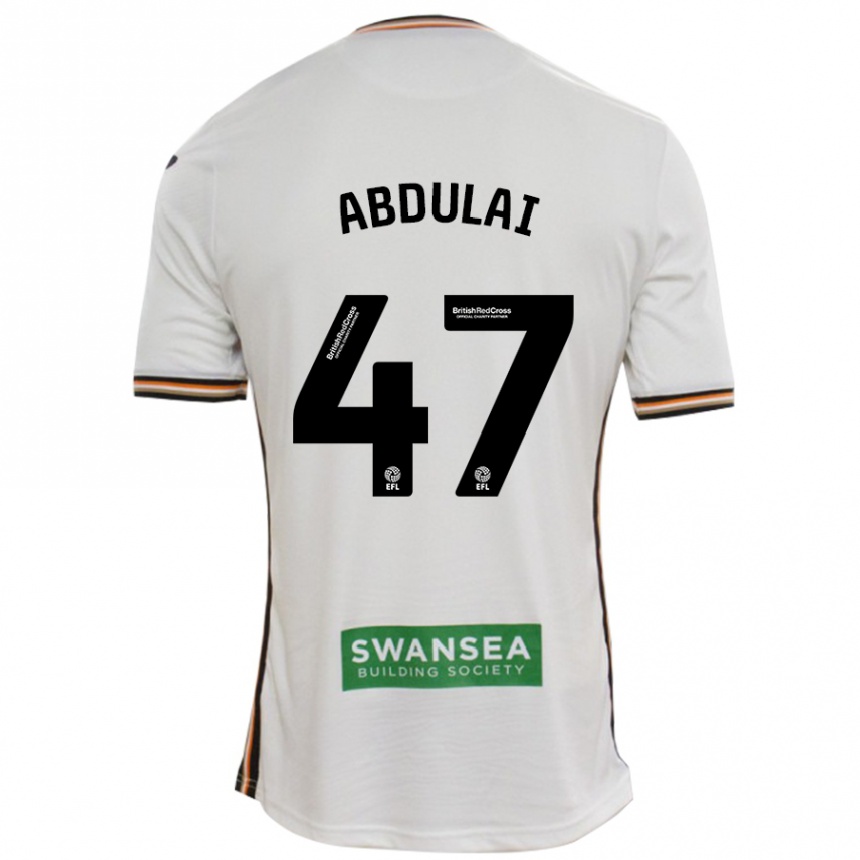 Kids Football Azeem Abdulai #47 White Home Jersey 2024/25 T-Shirt Nz