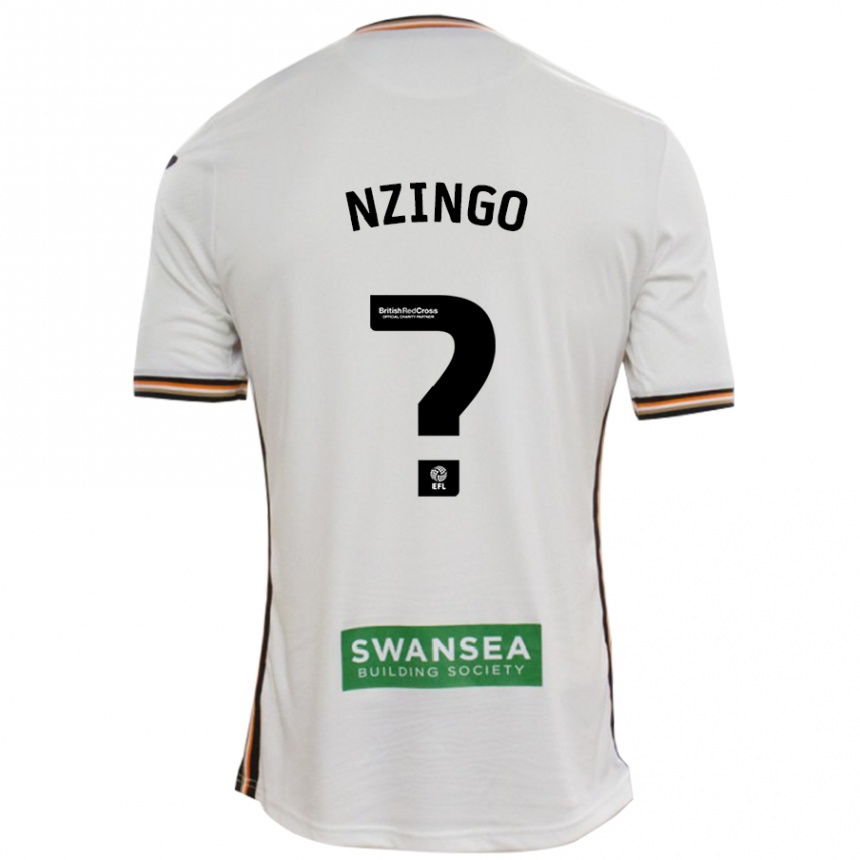 Kids Football Glory Nzingo #0 White Home Jersey 2024/25 T-Shirt Nz