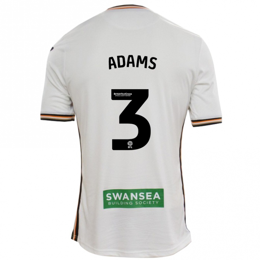 Kids Football Sarah Adams #3 White Home Jersey 2024/25 T-Shirt Nz