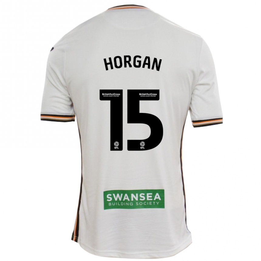 Kids Football Gwenan Horgan #15 White Home Jersey 2024/25 T-Shirt Nz