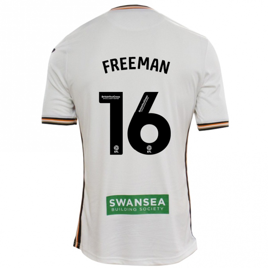 Kids Football Emily Freeman #16 White Home Jersey 2024/25 T-Shirt Nz