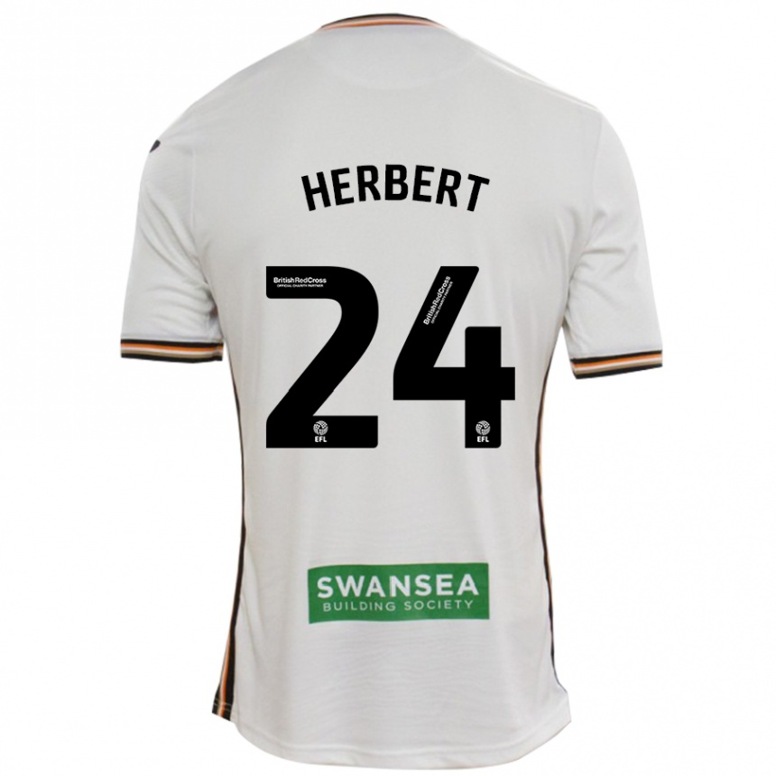 Kids Football Chelsea Herbert #24 White Home Jersey 2024/25 T-Shirt Nz