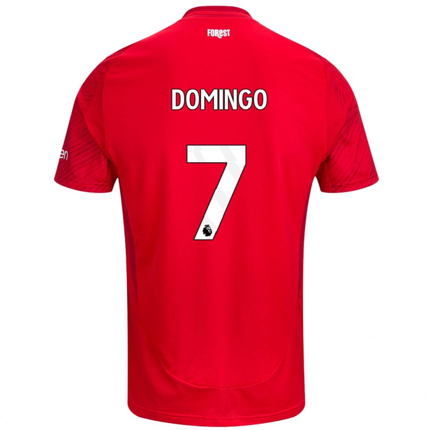 Kids Football Sophie Domingo #7 Red White Home Jersey 2024/25 T-Shirt Nz