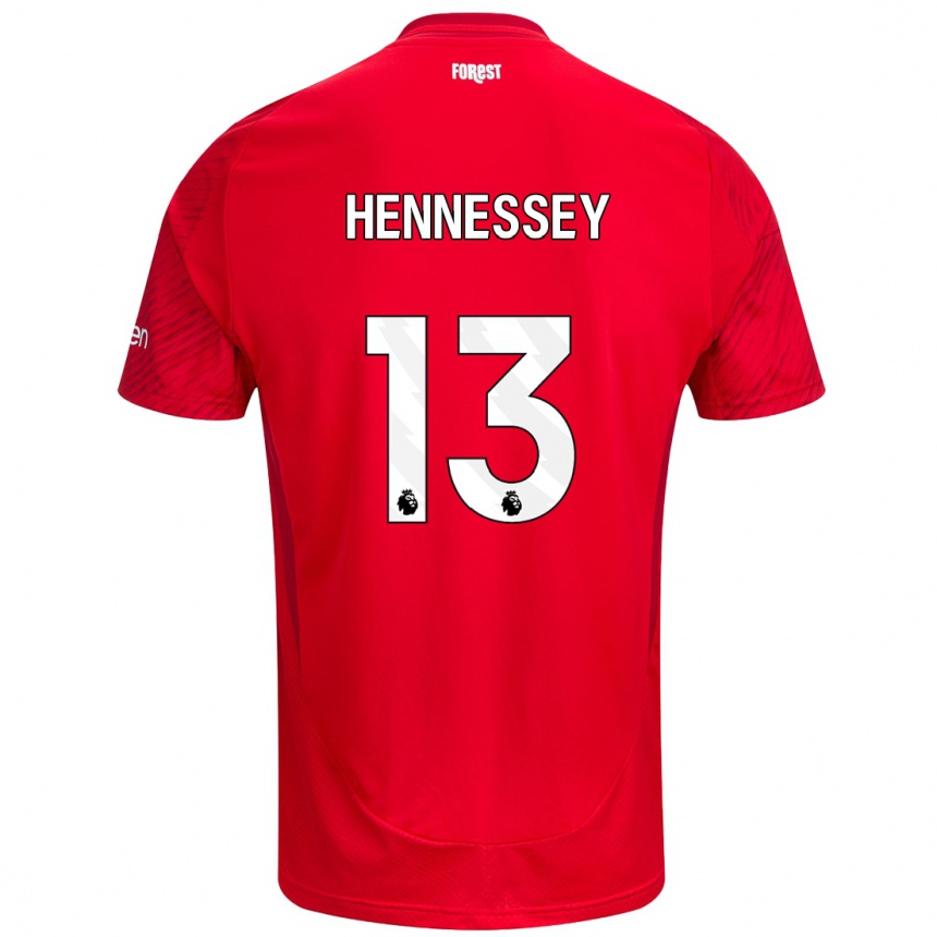 Kids Football Wayne Hennessey #13 Red White Home Jersey 2024/25 T-Shirt Nz