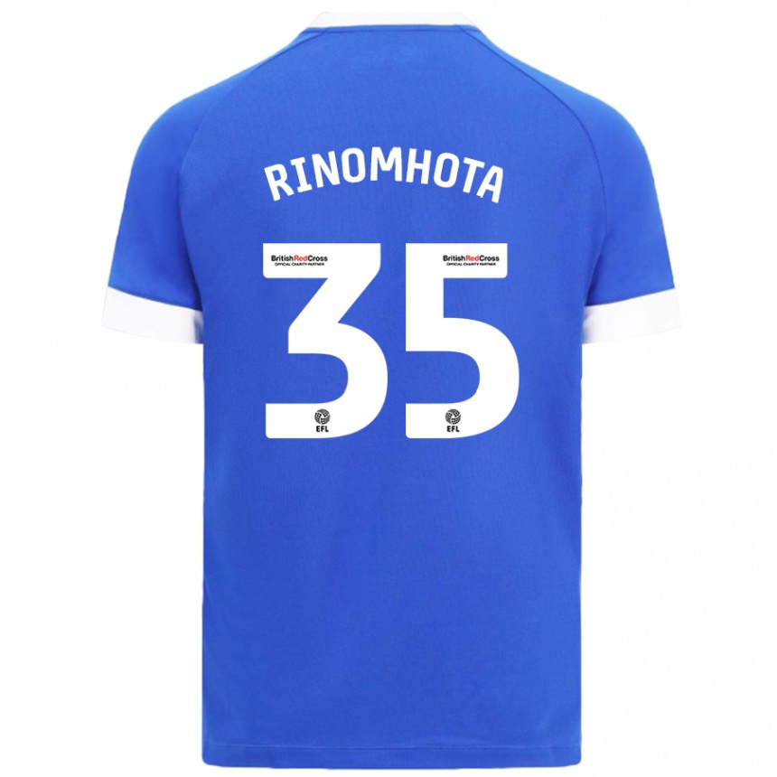 Kids Football Andy Rinomhota #35 Sky Blue Home Jersey 2024/25 T-Shirt Nz