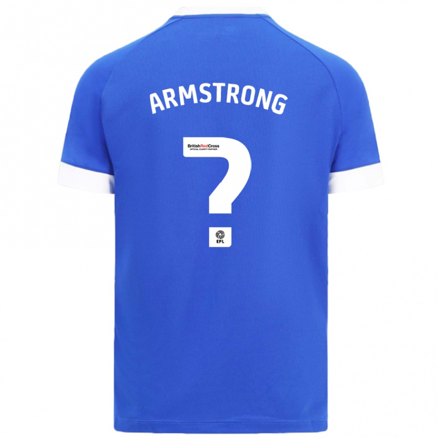 Kids Football Luke Armstrong #0 Sky Blue Home Jersey 2024/25 T-Shirt Nz