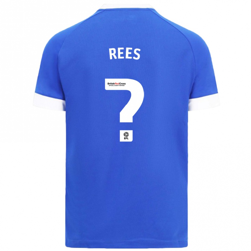 Kids Football Osian Rees #0 Sky Blue Home Jersey 2024/25 T-Shirt Nz