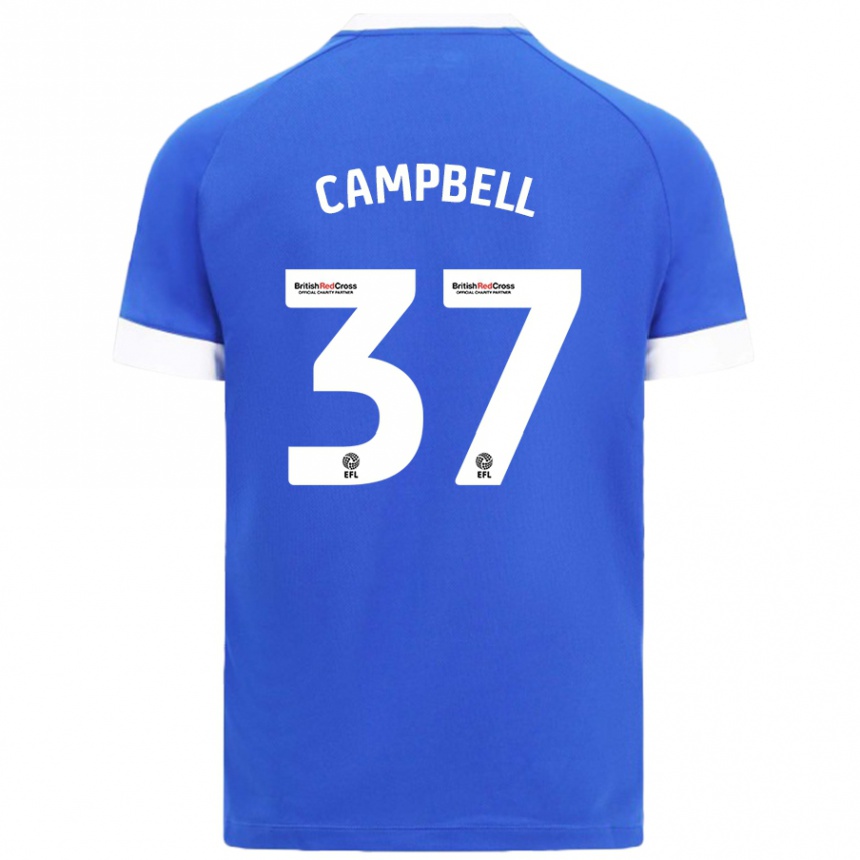 Kids Football Vontae Daley-Campbell #37 Sky Blue Home Jersey 2024/25 T-Shirt Nz