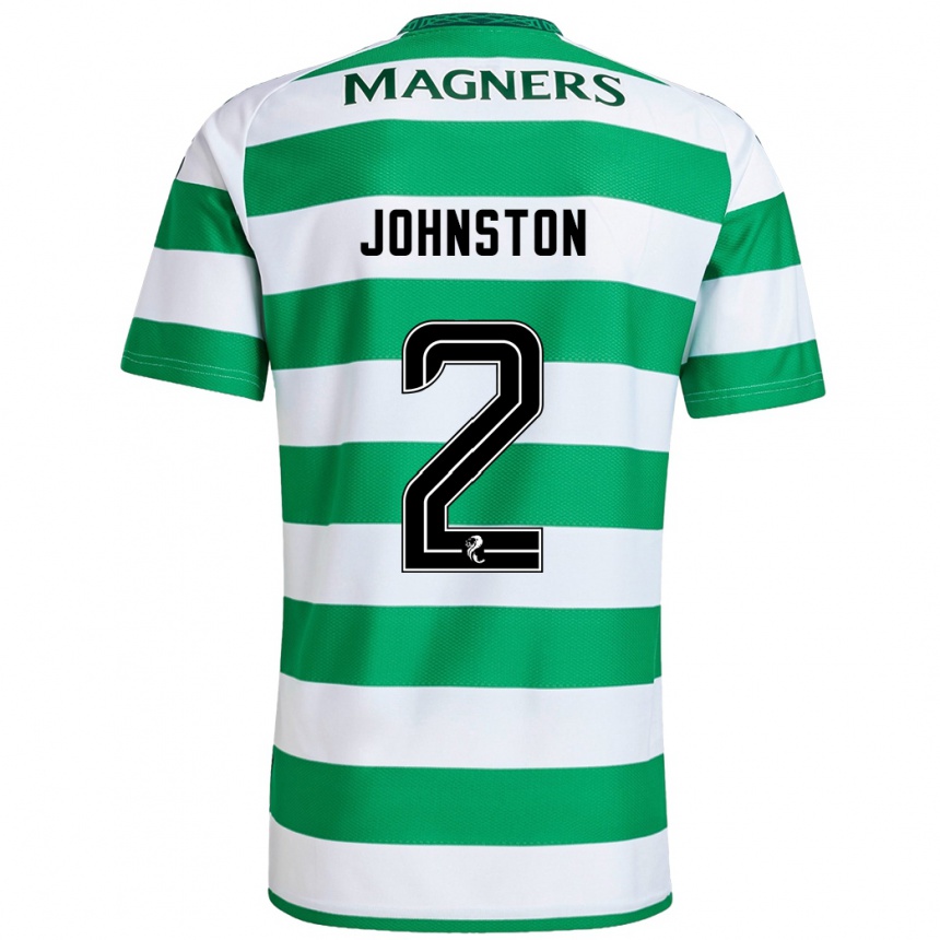 Kids Football Alistair Johnston #2 Green White Home Jersey 2024/25 T-Shirt Nz