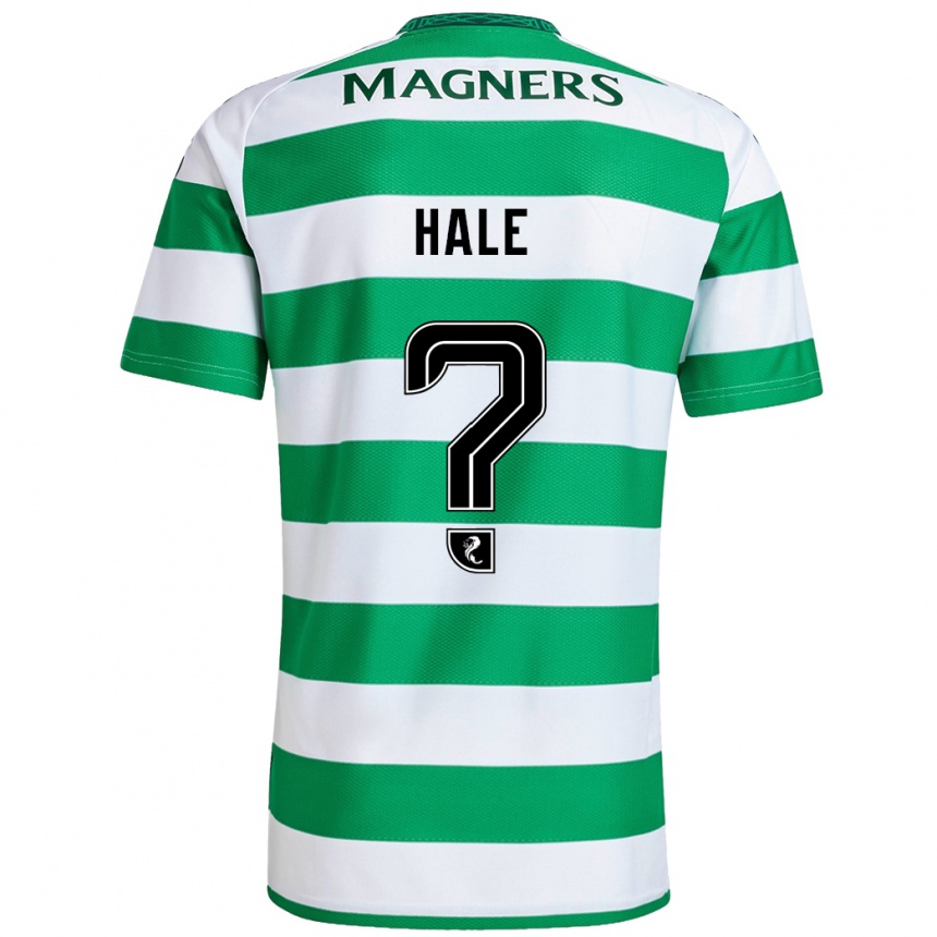 Kids Football Finlay Hale #0 Green White Home Jersey 2024/25 T-Shirt Nz